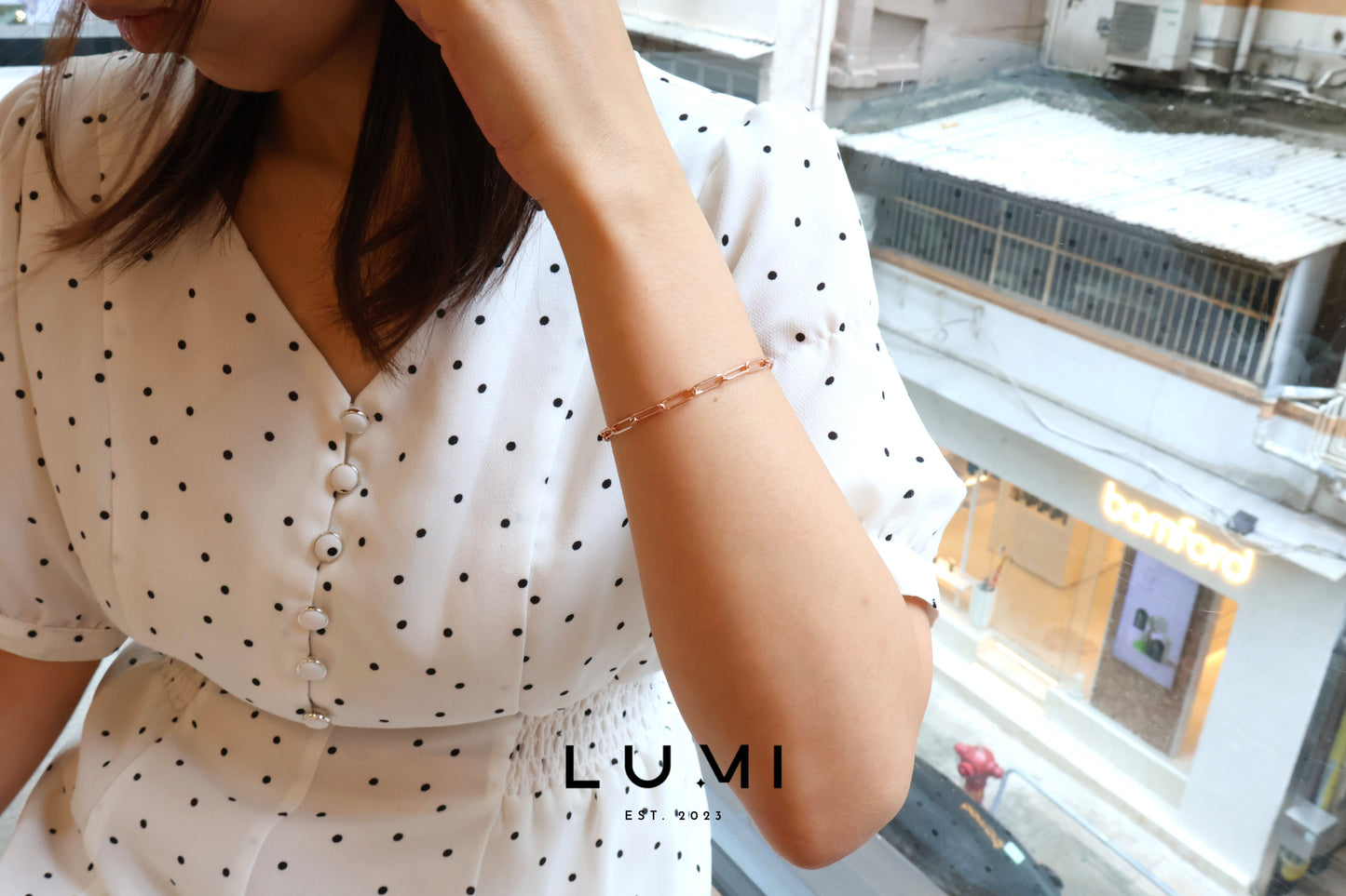 LUMI - 18k Rose Gold Vermeil, Sterling Silver Paper Clip Bracelet