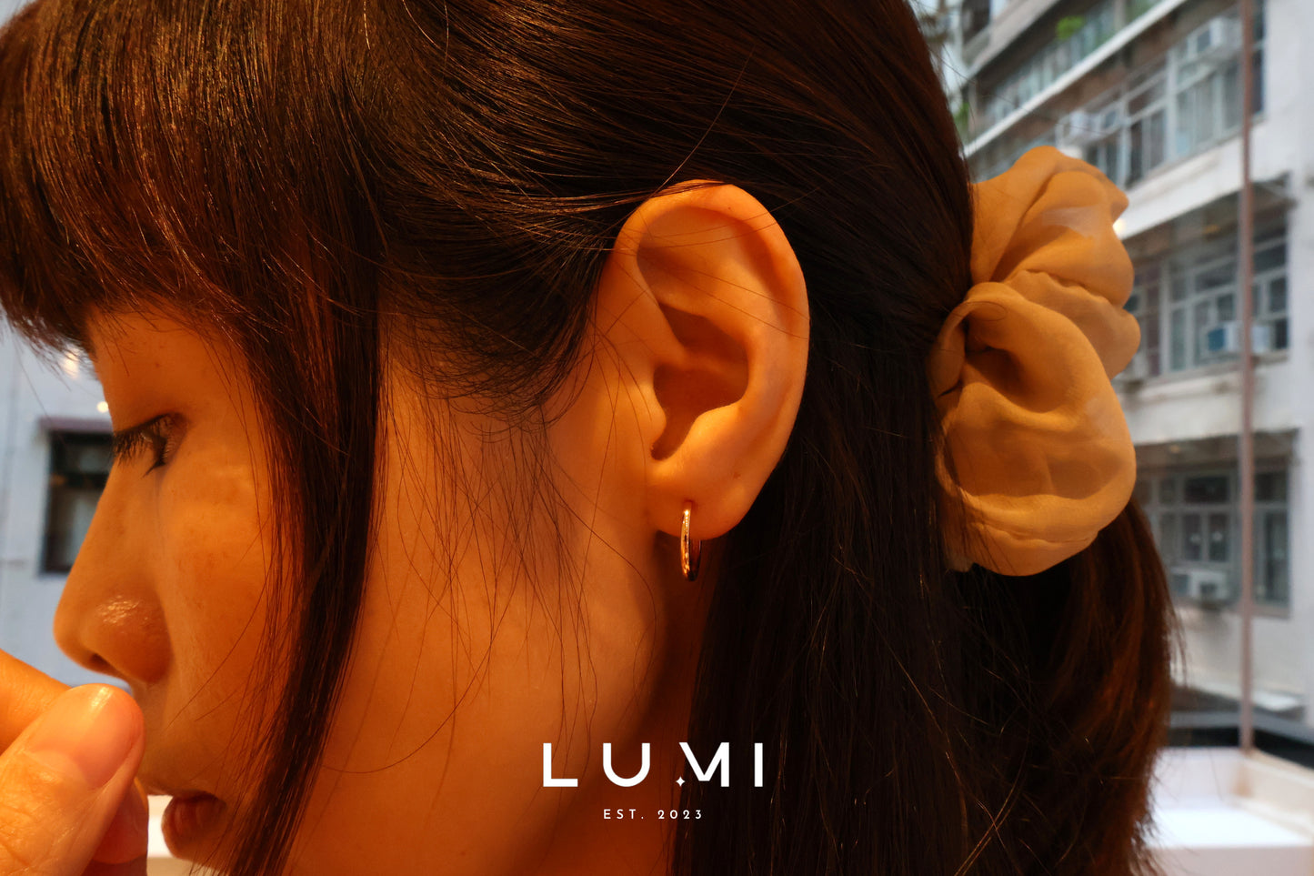 LUMI - 18k Gold Plated, Sterling Silver, Huggies Earring