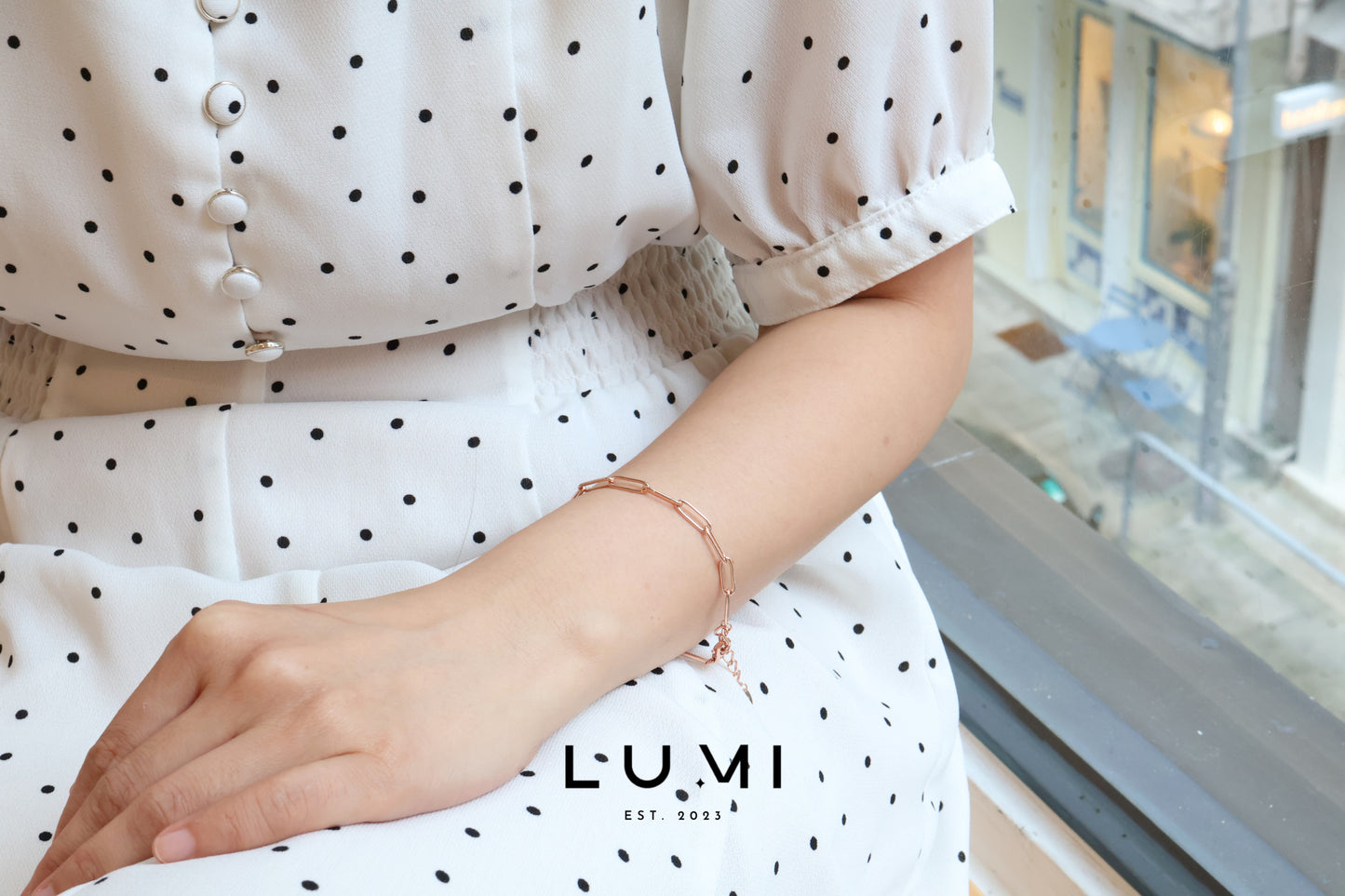 LUMI - 18k Rose Gold Vermeil, Sterling Silver Paper Clip Bracelet