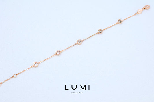 LUMI - 18k Rose Gold, Sterling Silver, Natural Topaz Bracelet