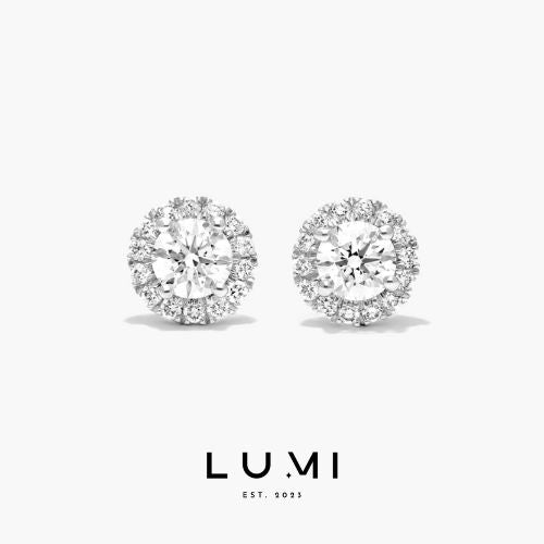 LUMI 18k Solid Gold - 2.76 ctw, IGI Lab Grown Diamond Stud Earring