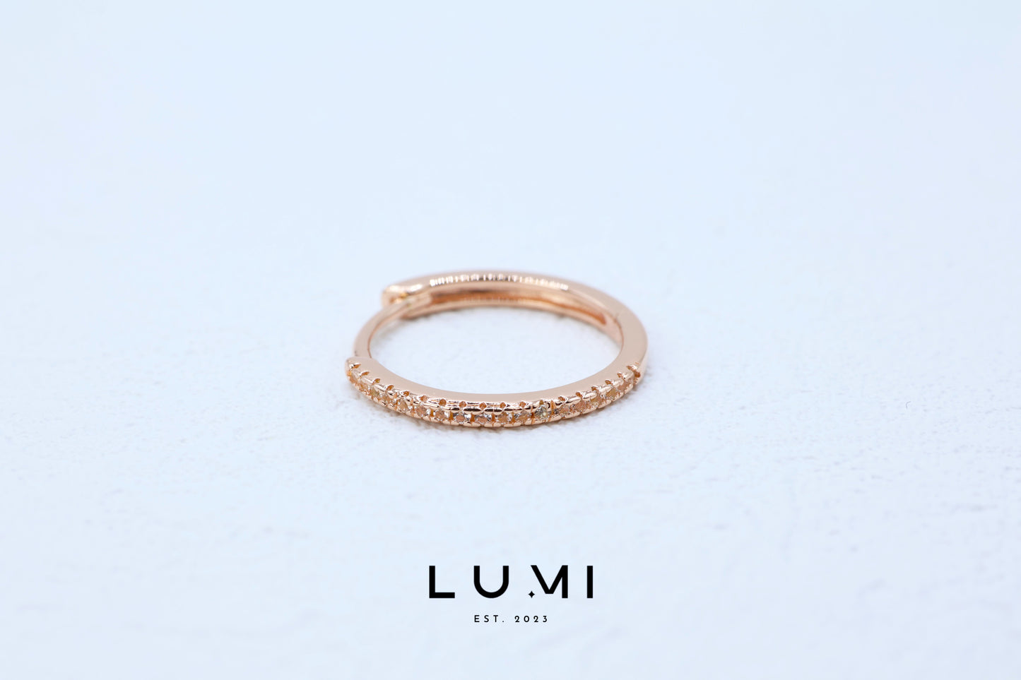 LUMI - 18k Rose Gold Plated, Sterling Silver, Natural Topaz Huggies Earring