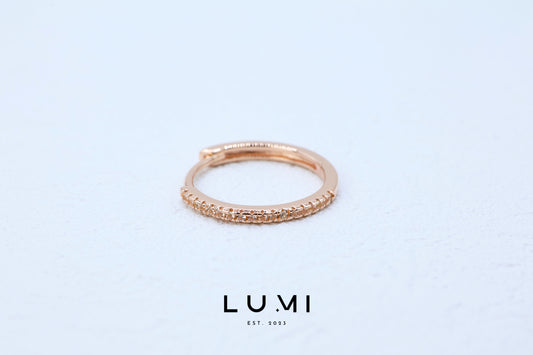LUMI - 18k Rose Gold Plated, Sterling Silver, Natural Topaz Huggies Earring
