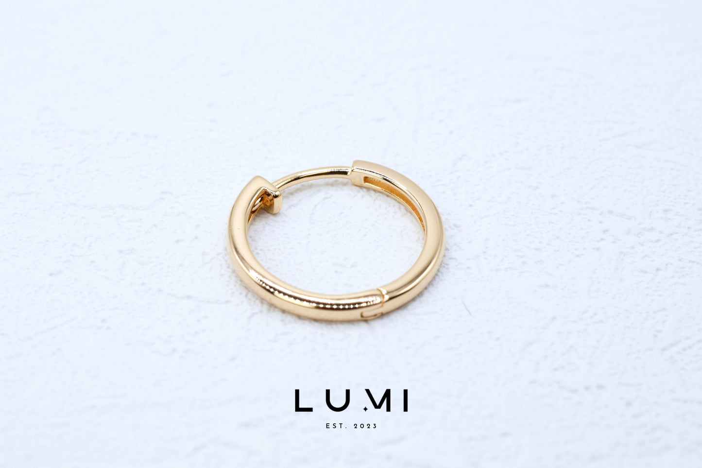 LUMI - 18k Gold Plated, Sterling Silver, Huggies Earring