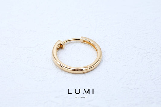 LUMI - 18k Gold Plated, Sterling Silver, Huggies Earring