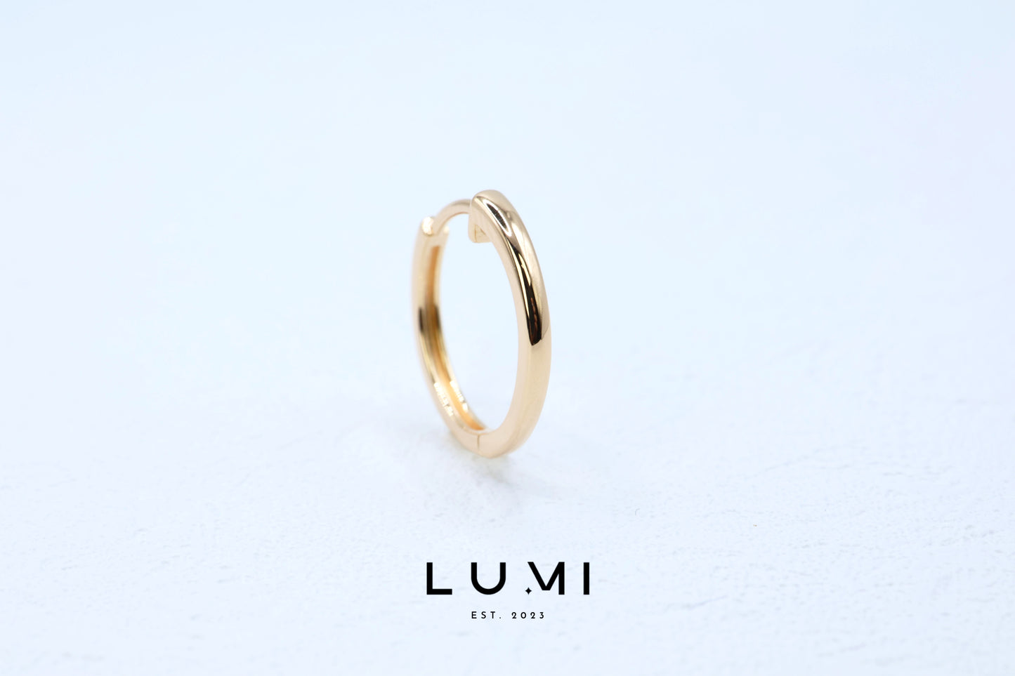 LUMI - 18k Gold Plated, Sterling Silver, Huggies Earring