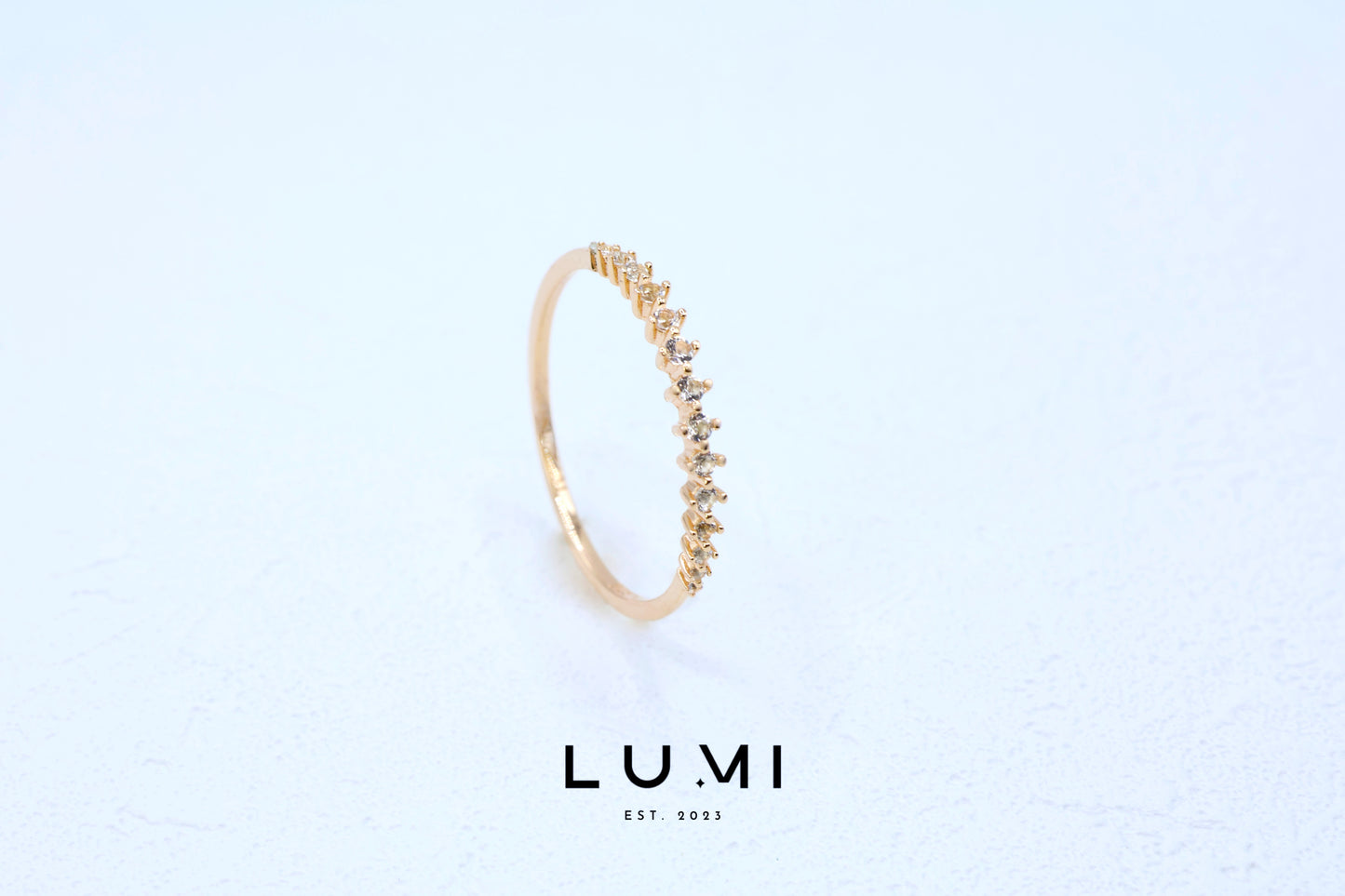 LUMI - 18k Gold Plated, Sterling Silver, Natural Topaz ring