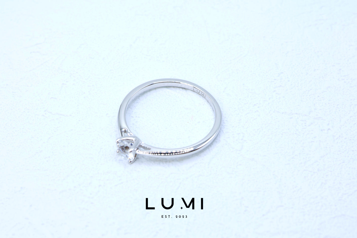 LUMI - Rhodium Plated, Sterling Silver, Natural Topaz ring