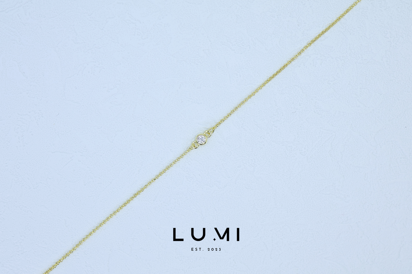 LUMI - 14k Yellow Gold Plated, Sterling Silver Bezel setting Bracelet